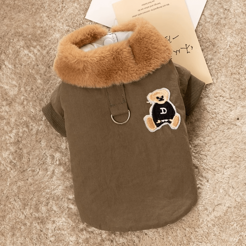 Cozy Teddy Bear Winter Jacket - PawPlaza
