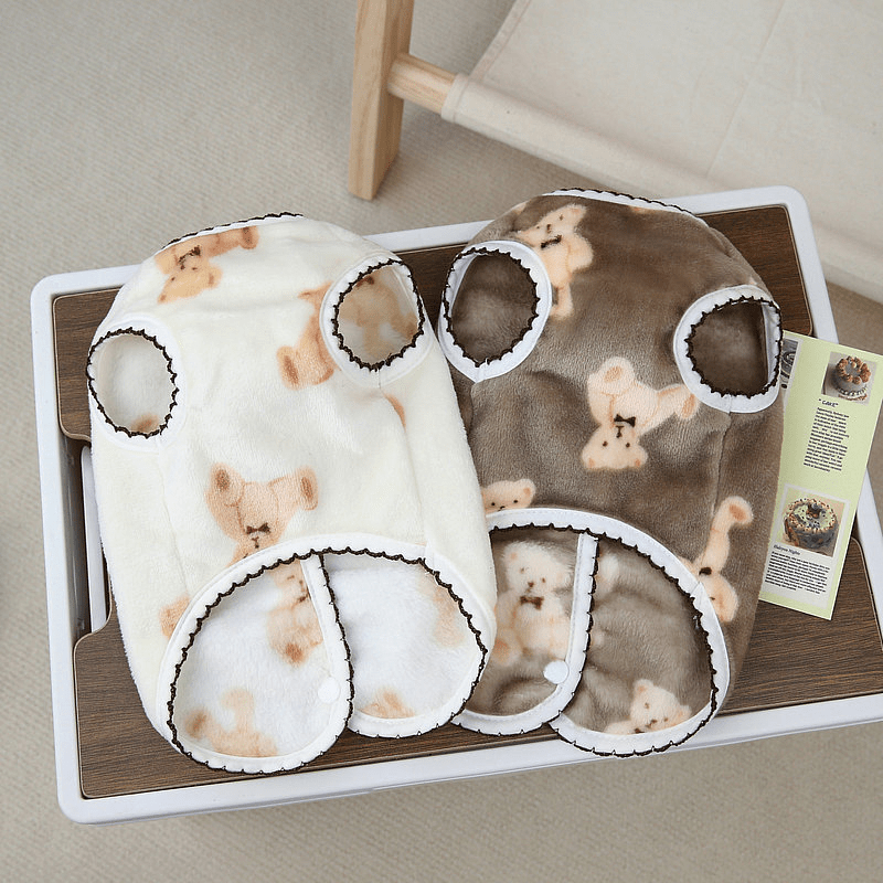 Hazel Teddy Velvet Vest - PawPlaza