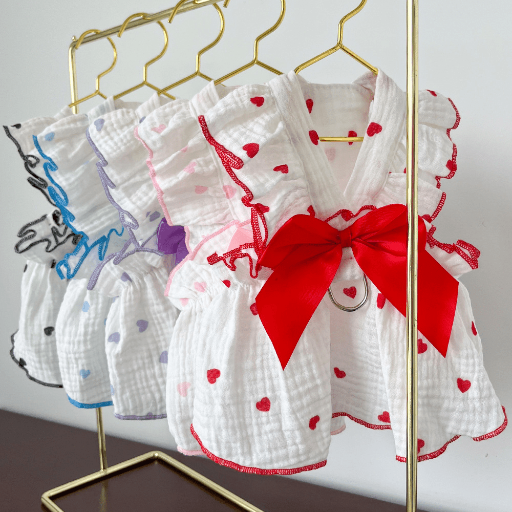 Heart Bow Love Summer Dress - PawPlaza