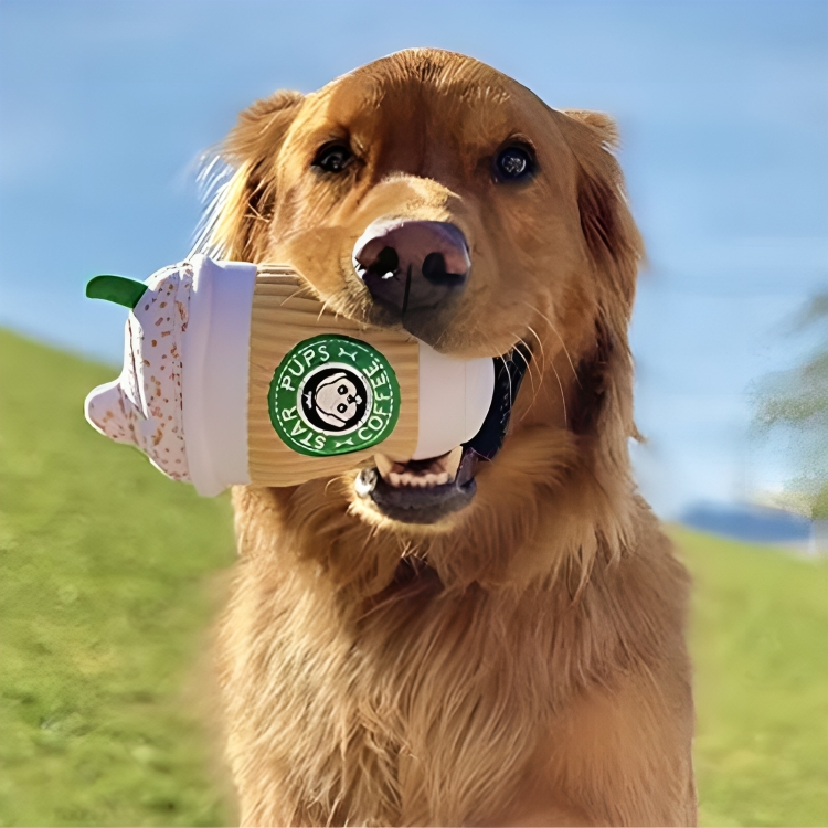 Pup Cup Squeaky Coffee Toy