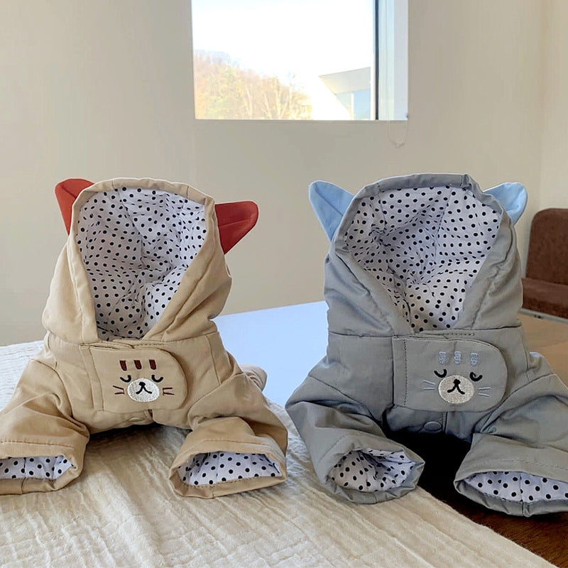 Hooded Cat Cartoon Coat