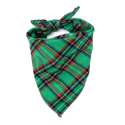 Plaid Pattern Dog Bandana Scarf