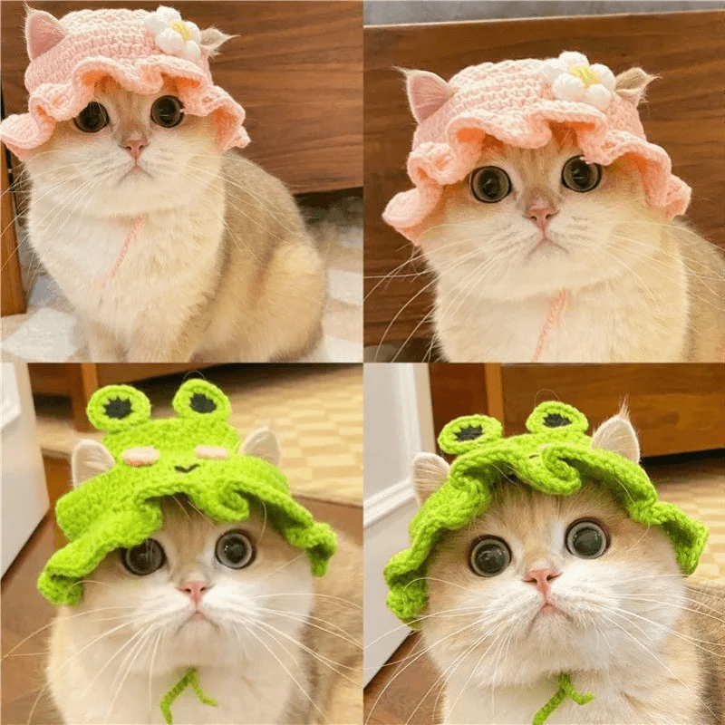Adorable Crochet Pet Hat - PawPlaza