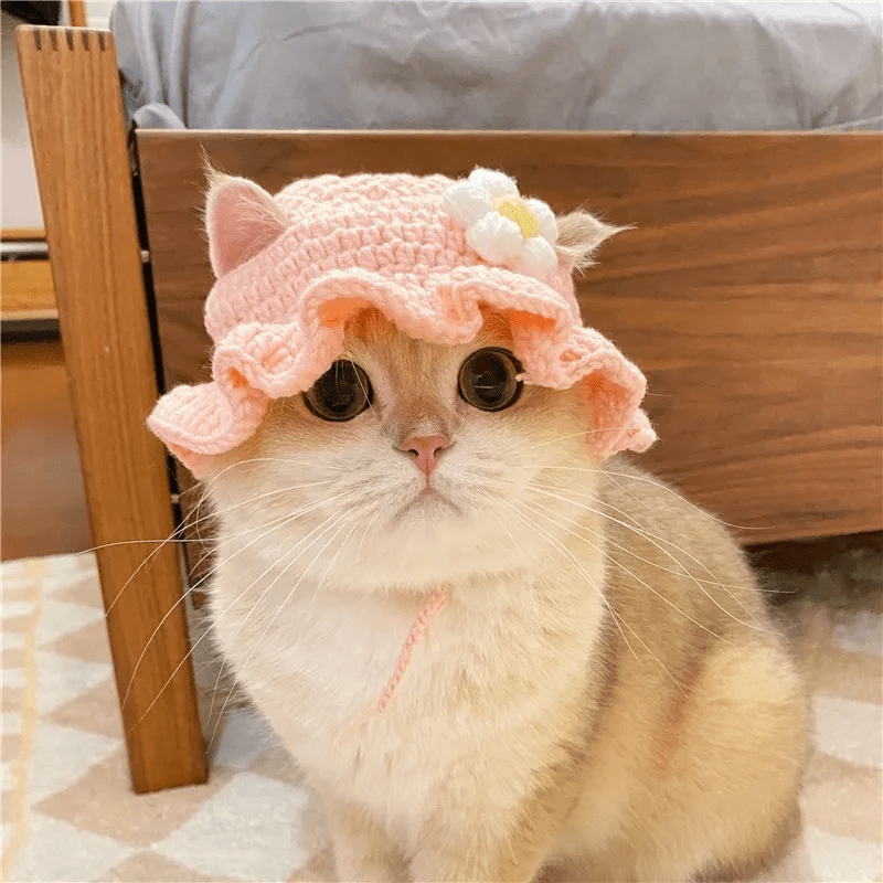 Adorable Crochet Pet Hat - PawPlaza