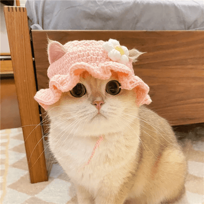 Adorable Crochet Pet Hat - PawPlaza