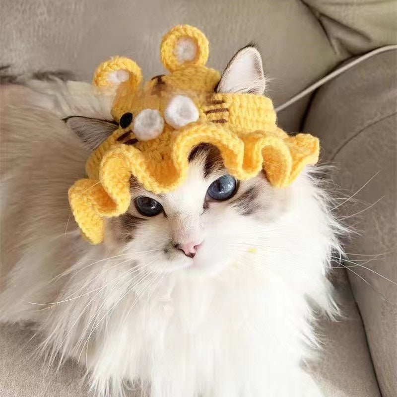 Adorable Crochet Pet Hat - PawPlaza