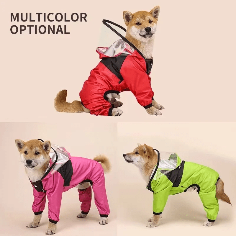All - In - One Big Visor Raincoat - PawPlaza