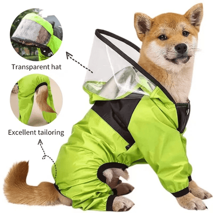 All - In - One Big Visor Raincoat - PawPlaza