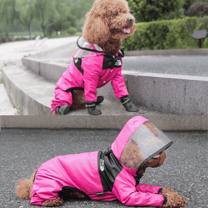 All - In - One Big Visor Raincoat - PawPlaza