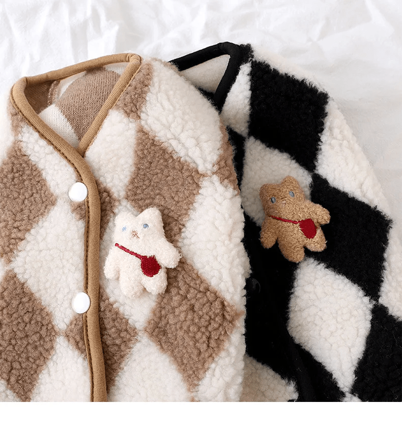 Argyle Vest with Bear Accessory - PawPlaza