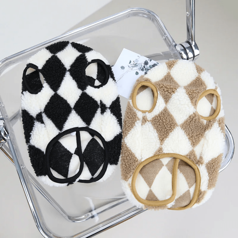 Argyle Vest with Bear Accessory - PawPlaza