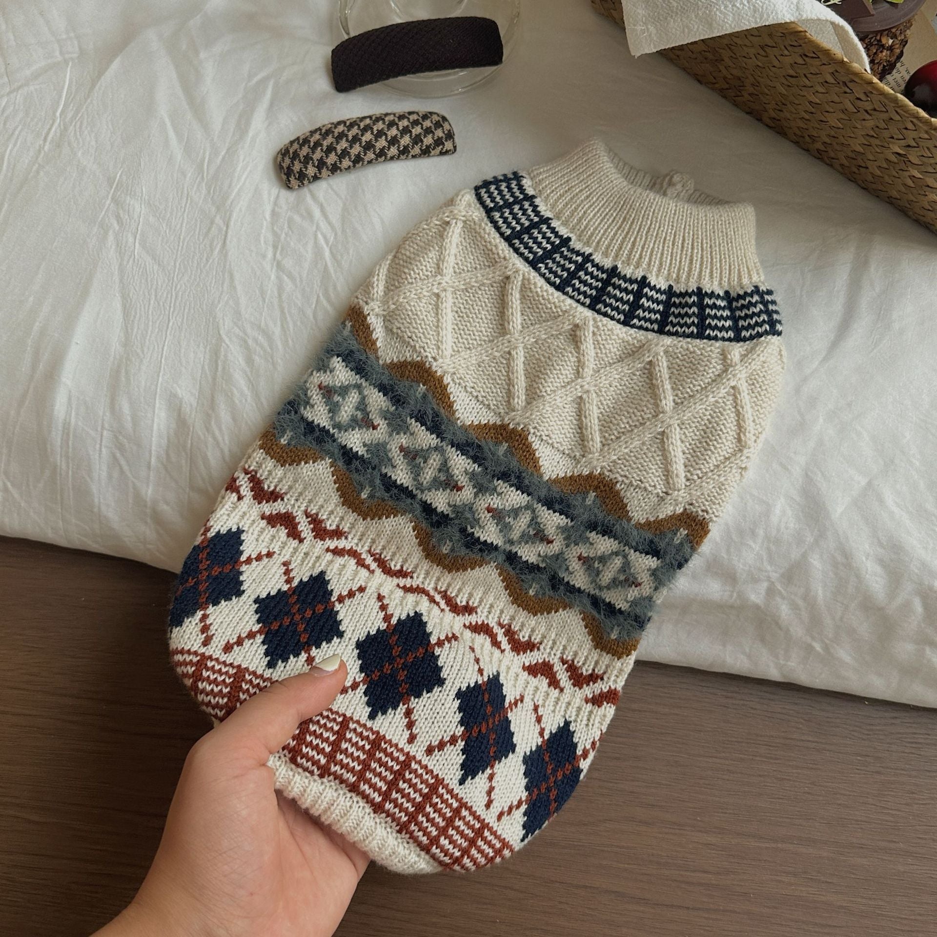 Handmade Diamond Winter Sweater