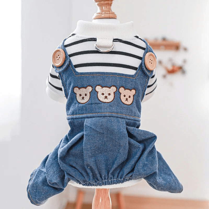 Balloon Suspender Pants Denim Overalls - PawPlaza