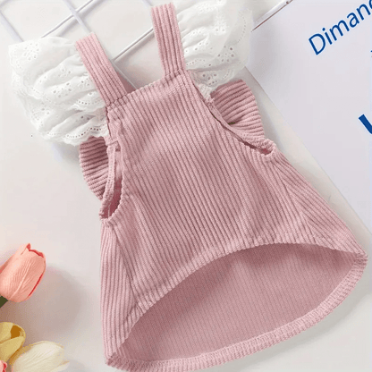 Chic Bow Harness Dress - PawPlaza