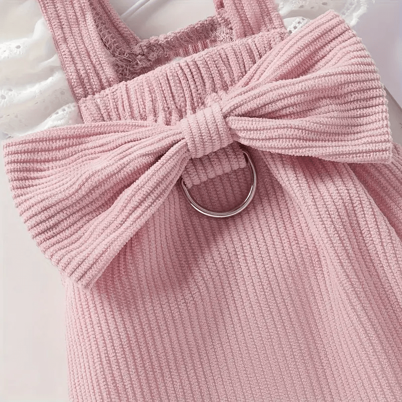 Chic Bow Harness Dress - PawPlaza