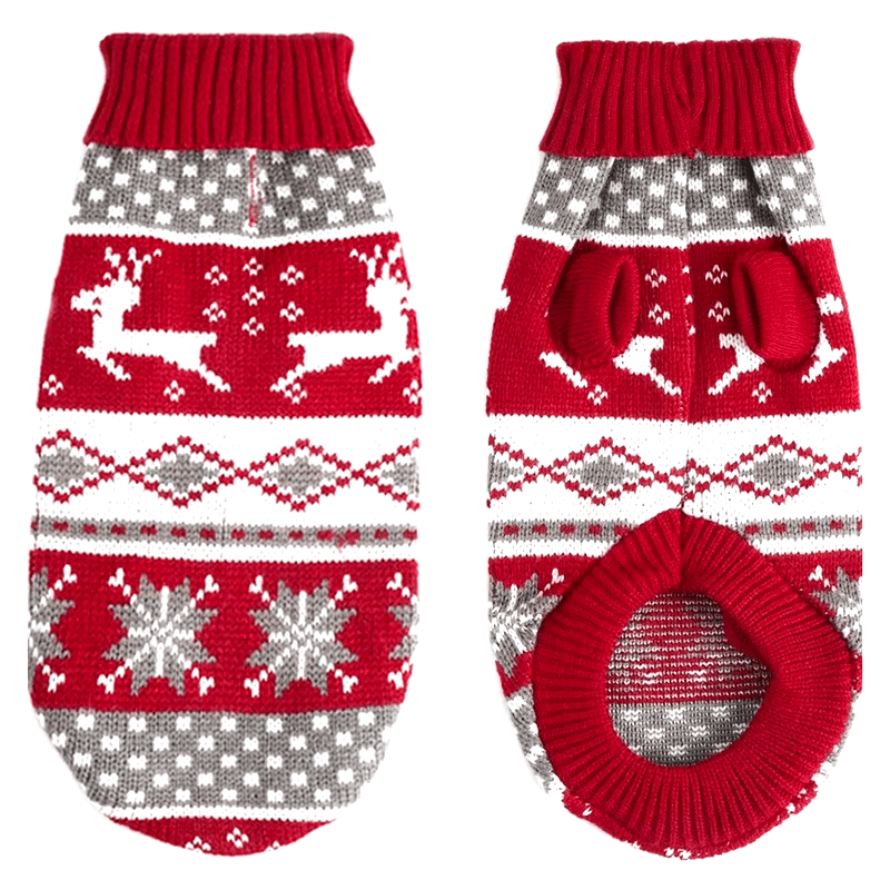 Christmas Knit Sweater for Dachshunds, Corgis, & Cats - PawPlaza