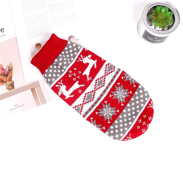 Christmas Knit Sweater for Dachshunds, Corgis, & Cats - PawPlaza