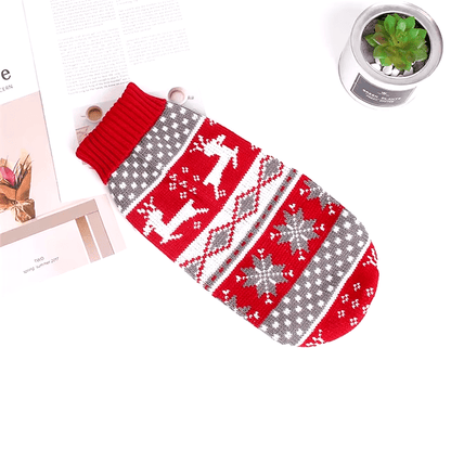 Christmas Knit Sweater for Dachshunds, Corgis, & Cats - PawPlaza
