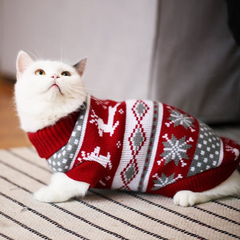 Christmas Knit Sweater for Dachshunds, Corgis, & Cats - PawPlaza