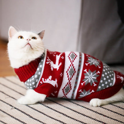 Christmas Knit Sweater for Dachshunds, Corgis, & Cats - PawPlaza