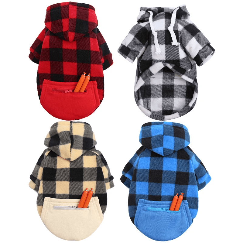 Colorful Checked Hoodie Sweater - PawPlaza