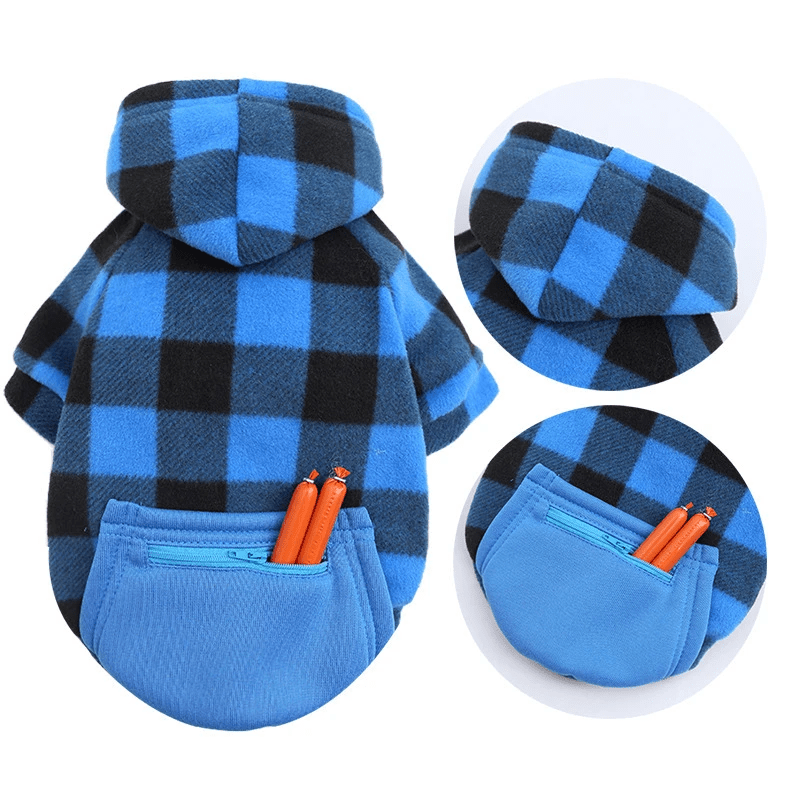 Colorful Checked Hoodie Sweater - PawPlaza