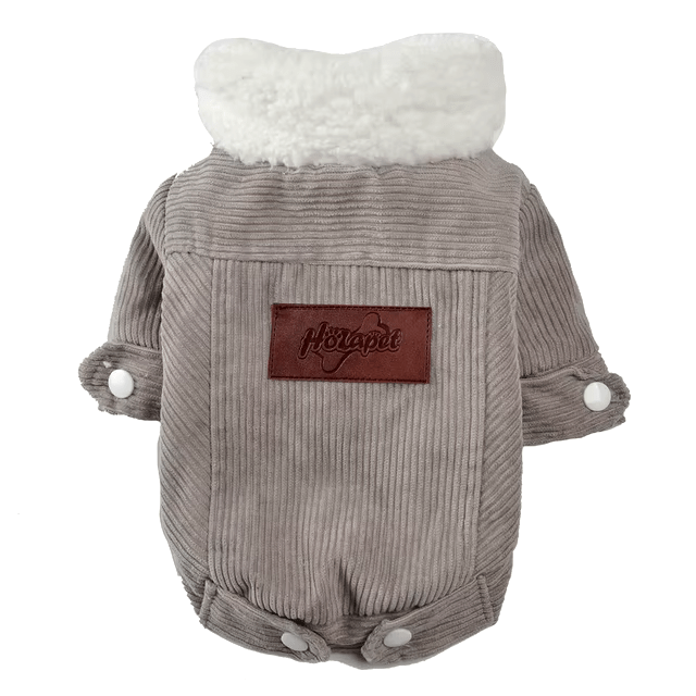 Corduroy Korean Fleece Jacket - PawPlaza