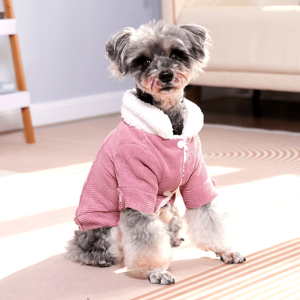 Corduroy Korean Fleece Jacket - PawPlaza
