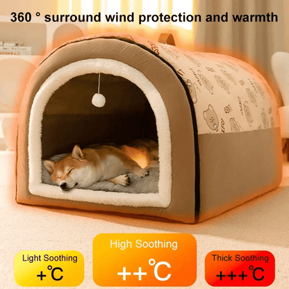 Cozy Dog House with Super Soft Bed - PawPlaza
