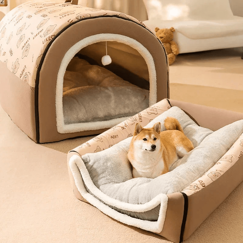 Cozy Dog House with Super Soft Bed - PawPlaza