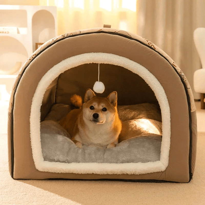 Cozy Dog House with Super Soft Bed - PawPlaza