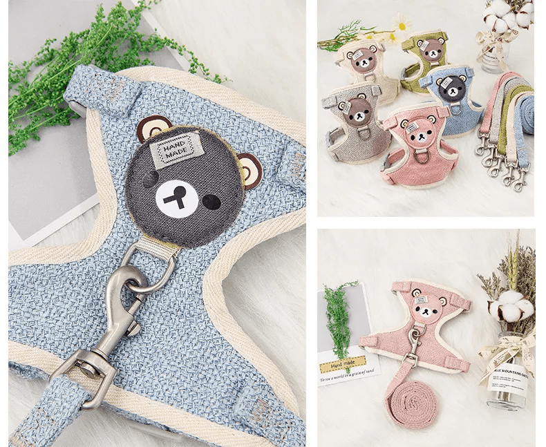 Cute Cartoon Bear Harness - PawPlaza