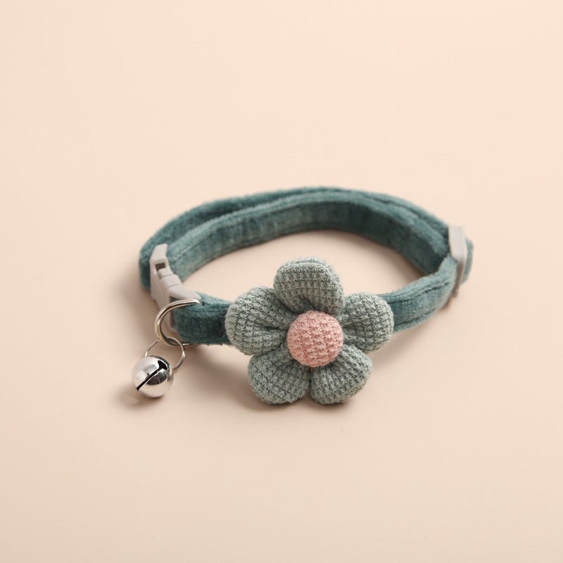 Cute Cartoon Flower Bell Collar - PawPlaza