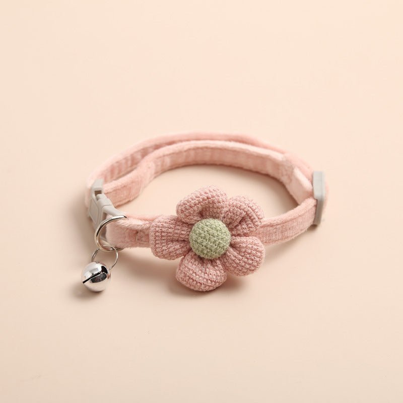 Cute Cartoon Flower Bell Collar - PawPlaza