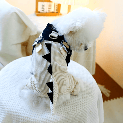 Cute Dino Corduroy Overall - PawPlaza