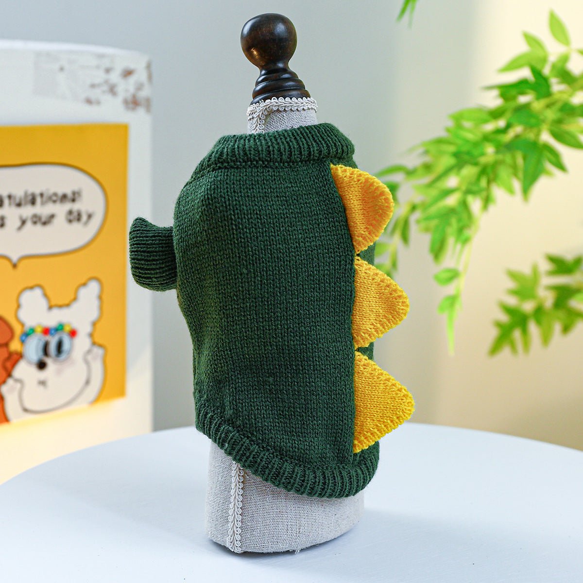 Cute Dino Knit Sweater - PawPlaza