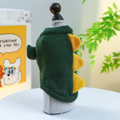 Cute Dino Knit Sweater - PawPlaza