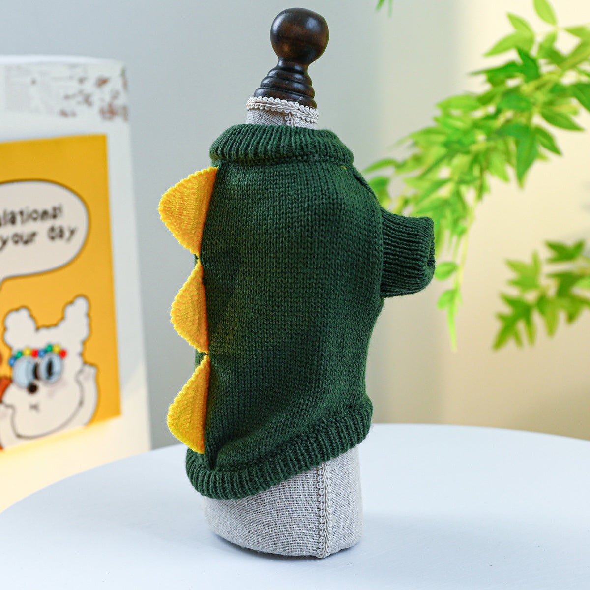 Cute Dino Knit Sweater - PawPlaza