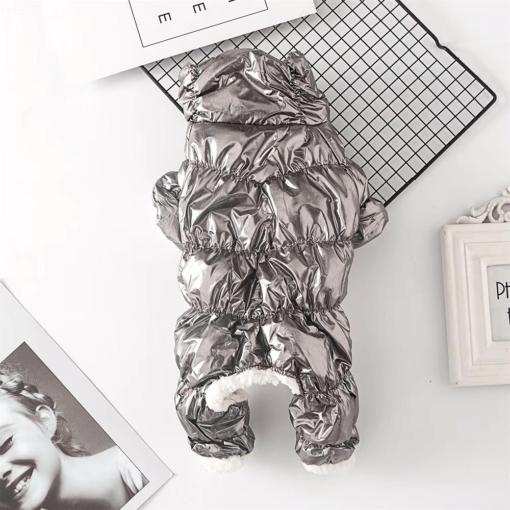 Dachshund Corgi Champagne Puffer Suit - PawPlaza