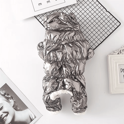 Dachshund Corgi Champagne Puffer Suit - PawPlaza