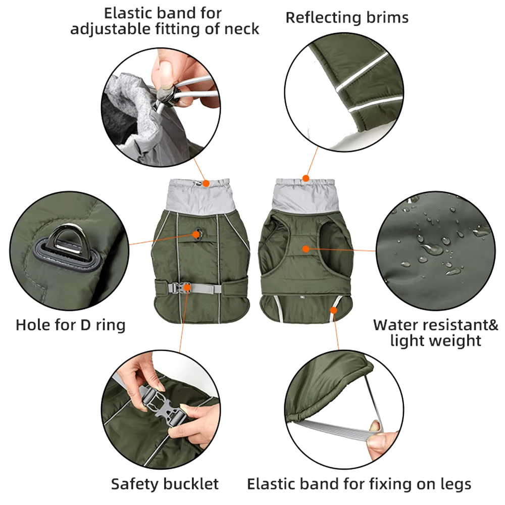 Deluxe Turtleneck Winter Jacket - PawPlaza