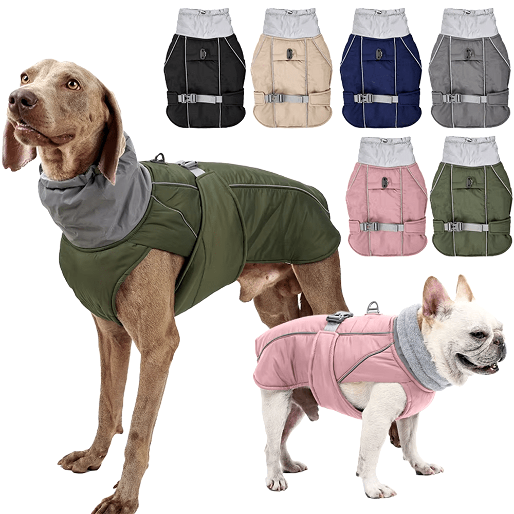 Deluxe Turtleneck Winter Jacket - PawPlaza