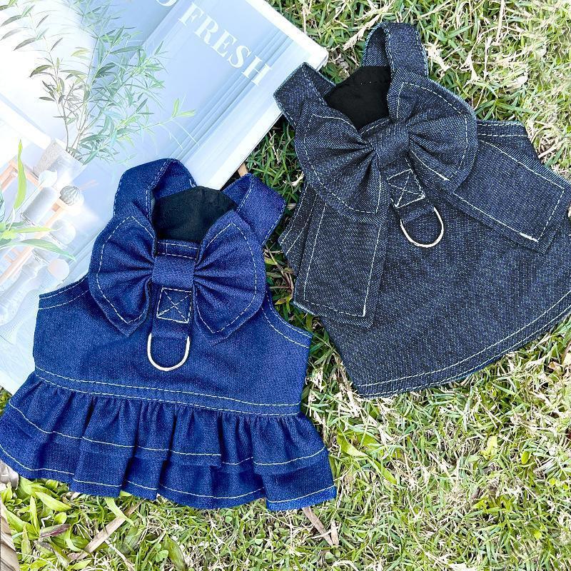 Denim Bowtie Skirt - PawPlaza