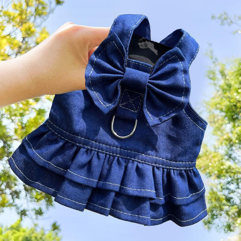 Denim Bowtie Skirt - PawPlaza