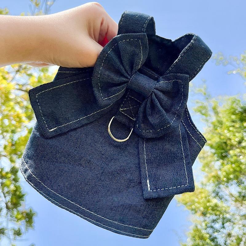 Denim Bowtie Skirt - PawPlaza