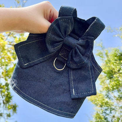 Denim Bowtie Skirt - PawPlaza