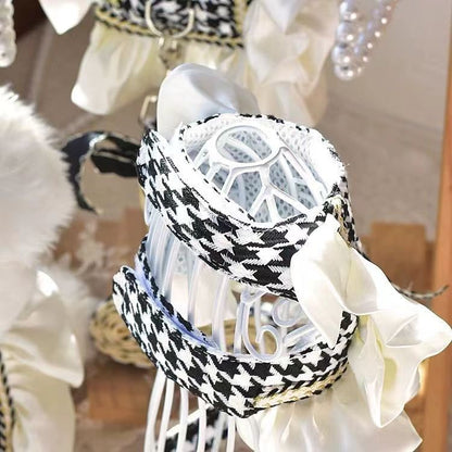 Designer Houndstooth Skirt Harness - PawPlaza