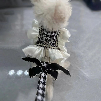 Designer Houndstooth Skirt Harness - PawPlaza