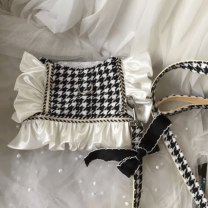 Designer Houndstooth Skirt Harness - PawPlaza
