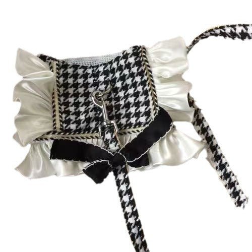 Designer Houndstooth Skirt Harness - PawPlaza